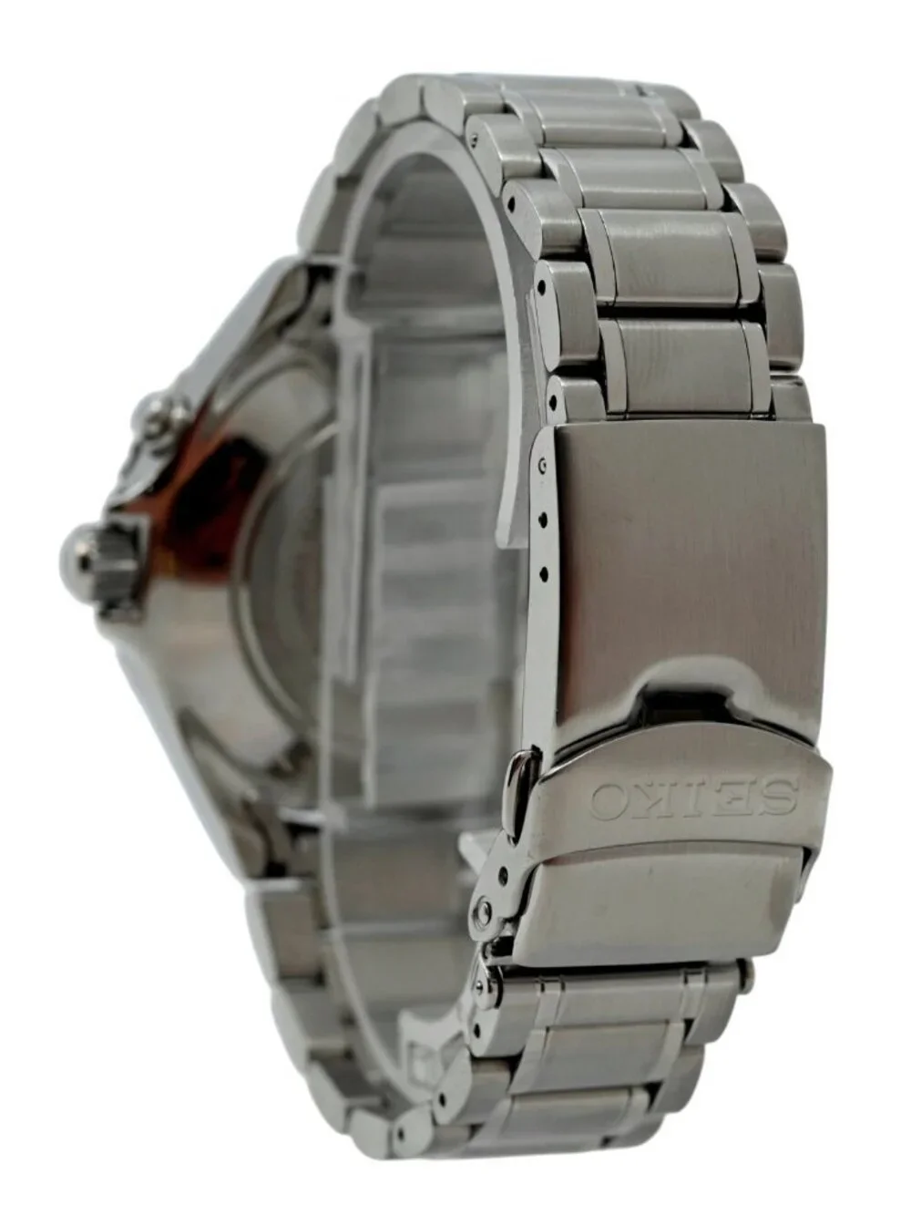 Seiko 41mm Men's Kinetic Landmaster One Piece Case SBCW019 Blue Watch 5M43-0E80!